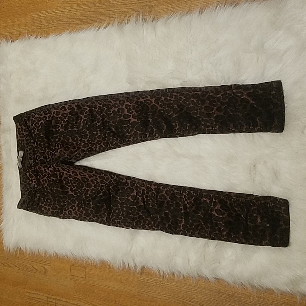 IRIS LEOPARD SKINNY PANTS